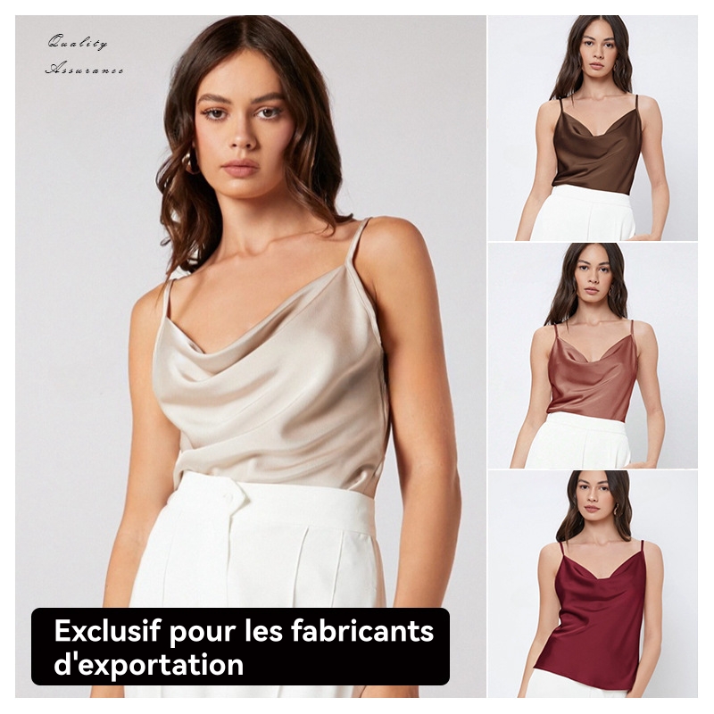 Chemisier, Blouse, Tunique  Femme | Top Asymétrique À Fine Bretelles Chemisier, Blouse, Tunique Chemisier, Blouse, Tunique