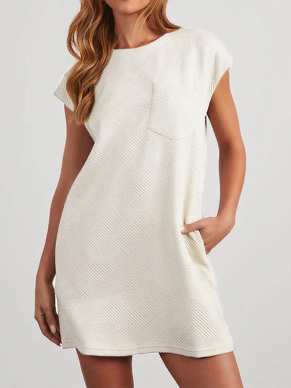 Robe  Femme | Robe Estivale Manches Courtes Santorini Robe Femme