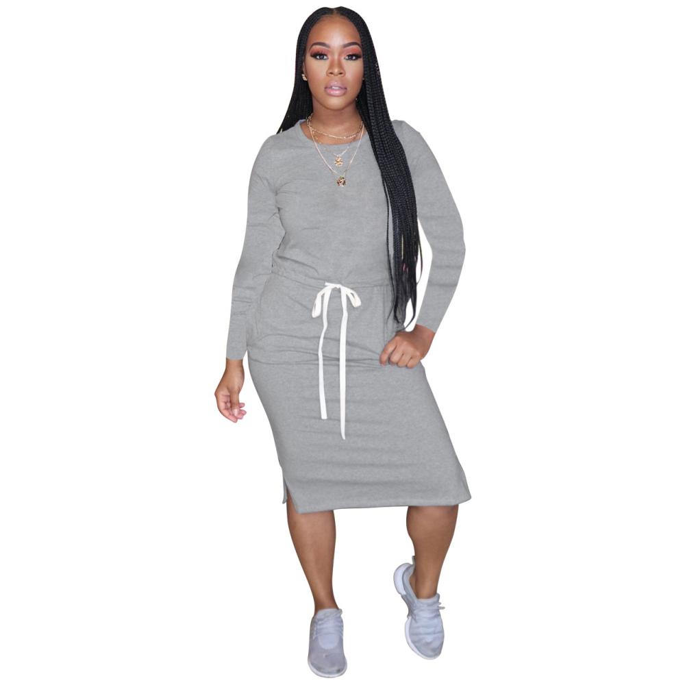 Robe  Femme | Robe Pull Avec Ceinture À Nouer Robe Femme