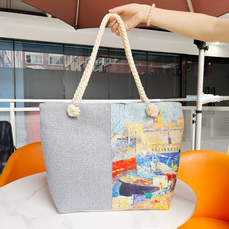 Sac À Main, Pochette  Femme | Sac De Plage Nymphéas Accessoires Femme