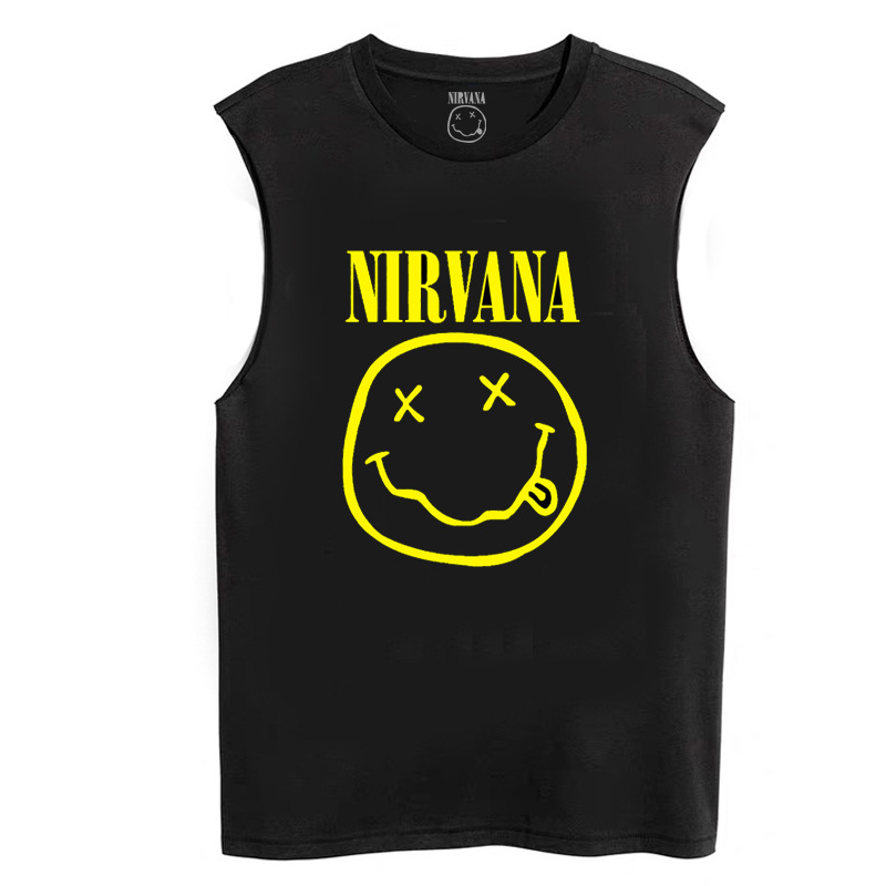 T-Shirt, Top, Débardeur  Femme | T-Shirt Femme Nirvana Vintage Smiley Marguerite T-Shirt, Top, Débardeur Femme